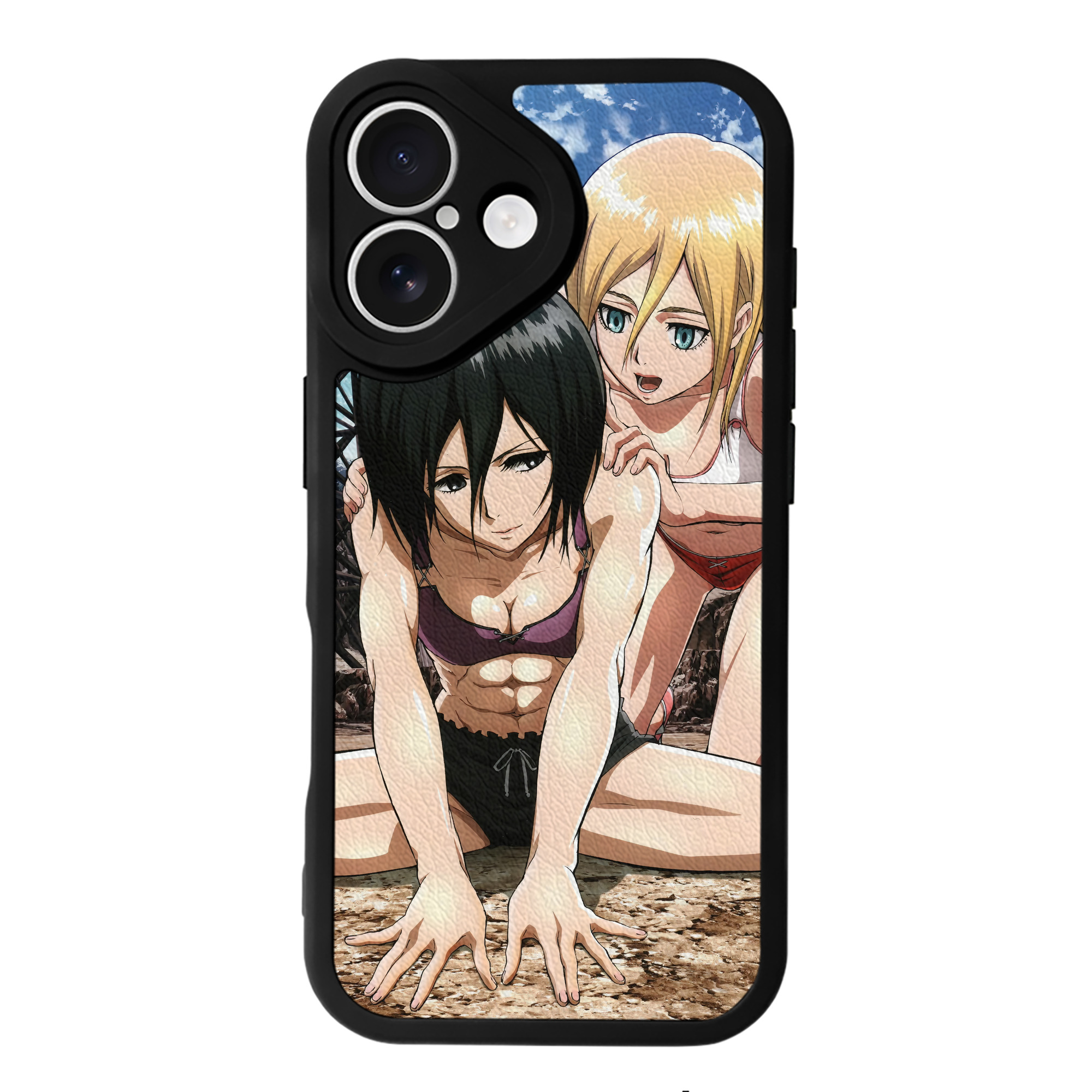 （画像用） 進撃の巨人 Attack on Titan 【iPhone 16シリーズ対応】シリコンスマホケース（レザー調） 材質：シリコン